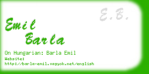 emil barla business card